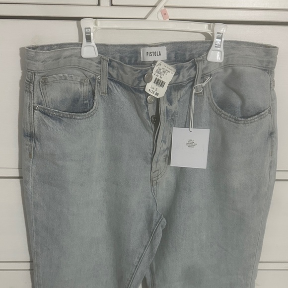 Pistola Light Gray Women's Straight Leg Jeans - Picture 4 of 7